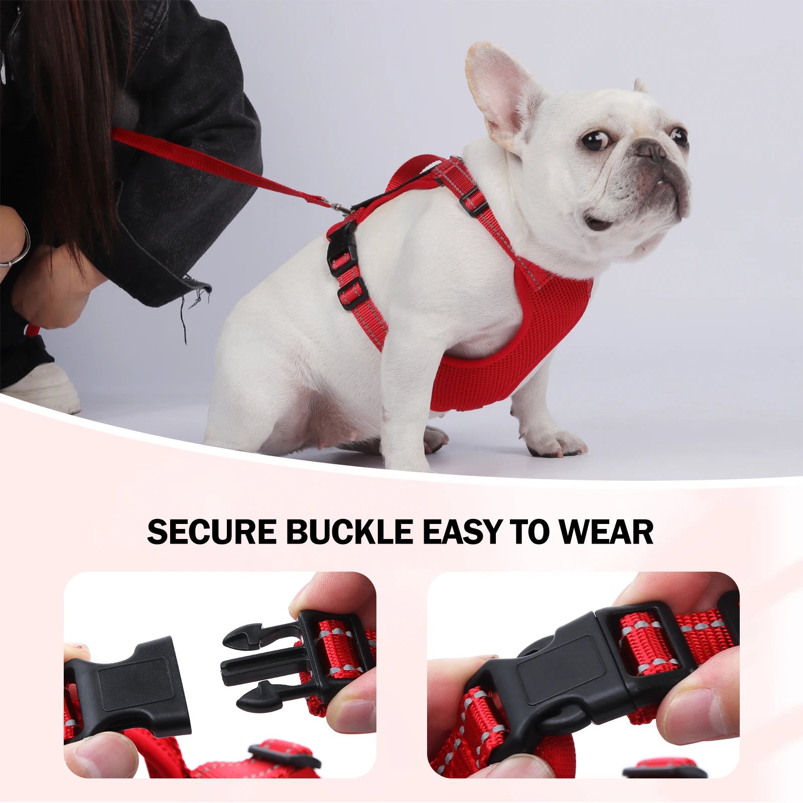 Premium Reflective Vest Harness And Leash Set by PawHaven