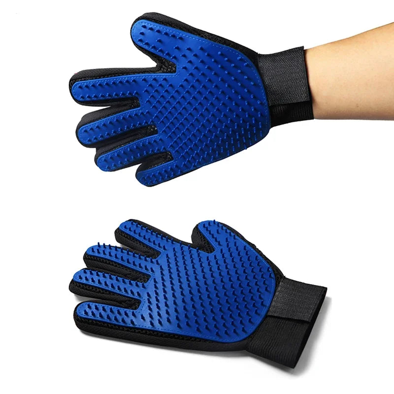 Silicone Pet Grooming Gloves For Cats And Dogs Hair Removal by PawHaven