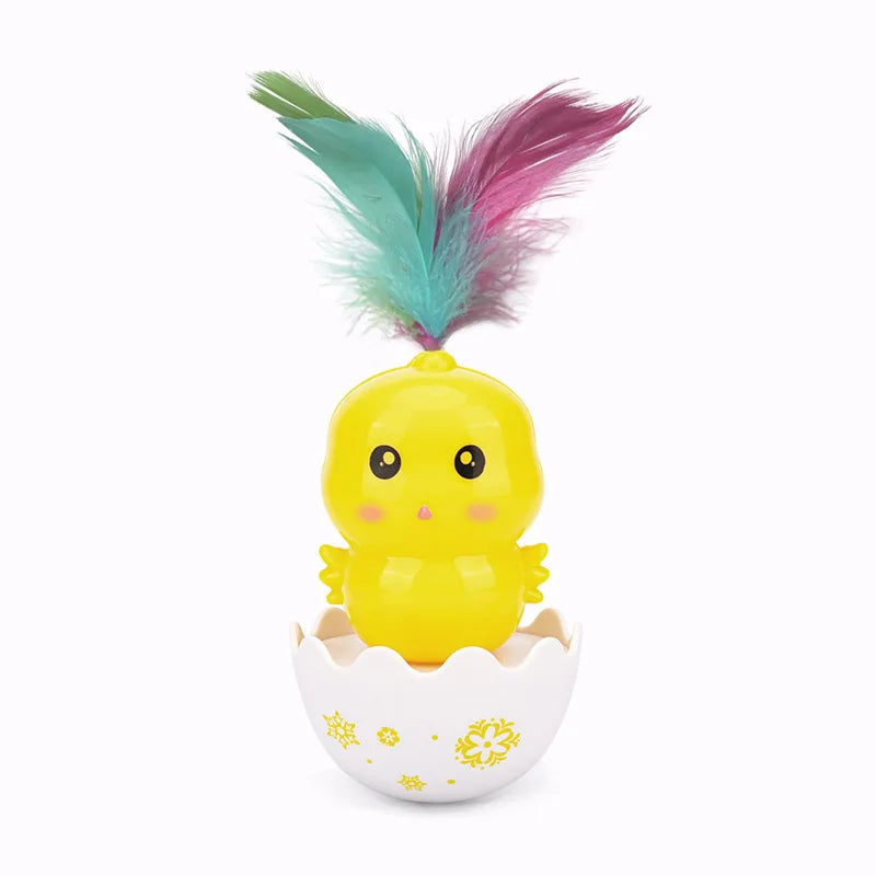 Cat Interactive Feather Toys Pet Bumbler Funny Toy Interactive Cats Toys Cat Rolling Teaser Feather Wand Toys Rotating Ball by PawHaven
