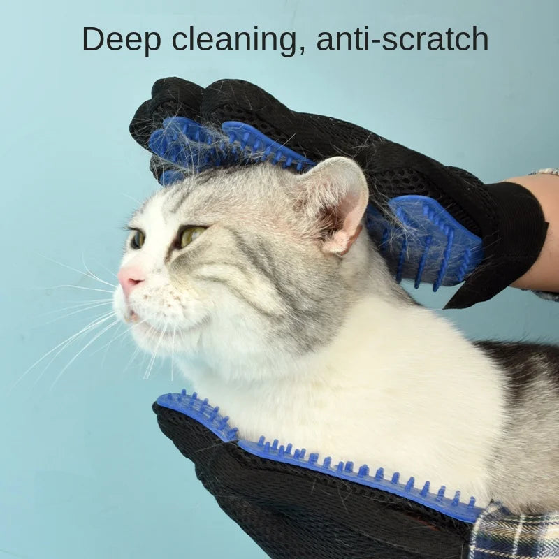 Silicone Pet Grooming Gloves For Cats And Dogs Hair Removal by PawHaven