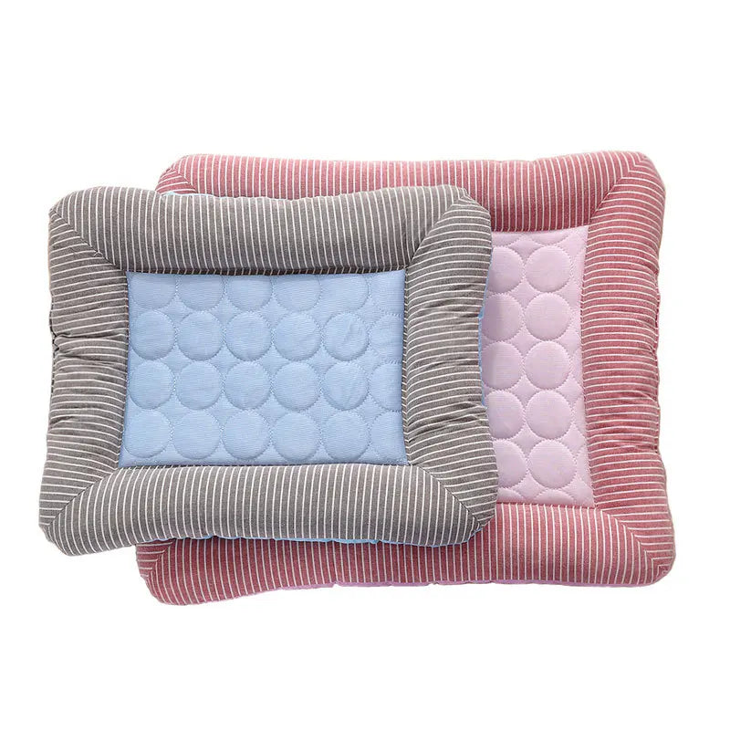Cooling Pad Bed for Dogs Cats Puppy Kitten Cool Mat Pet Blanket Ice Silk Material Soft for Summer Sleeping Pink Blue Breathable by PawHaven