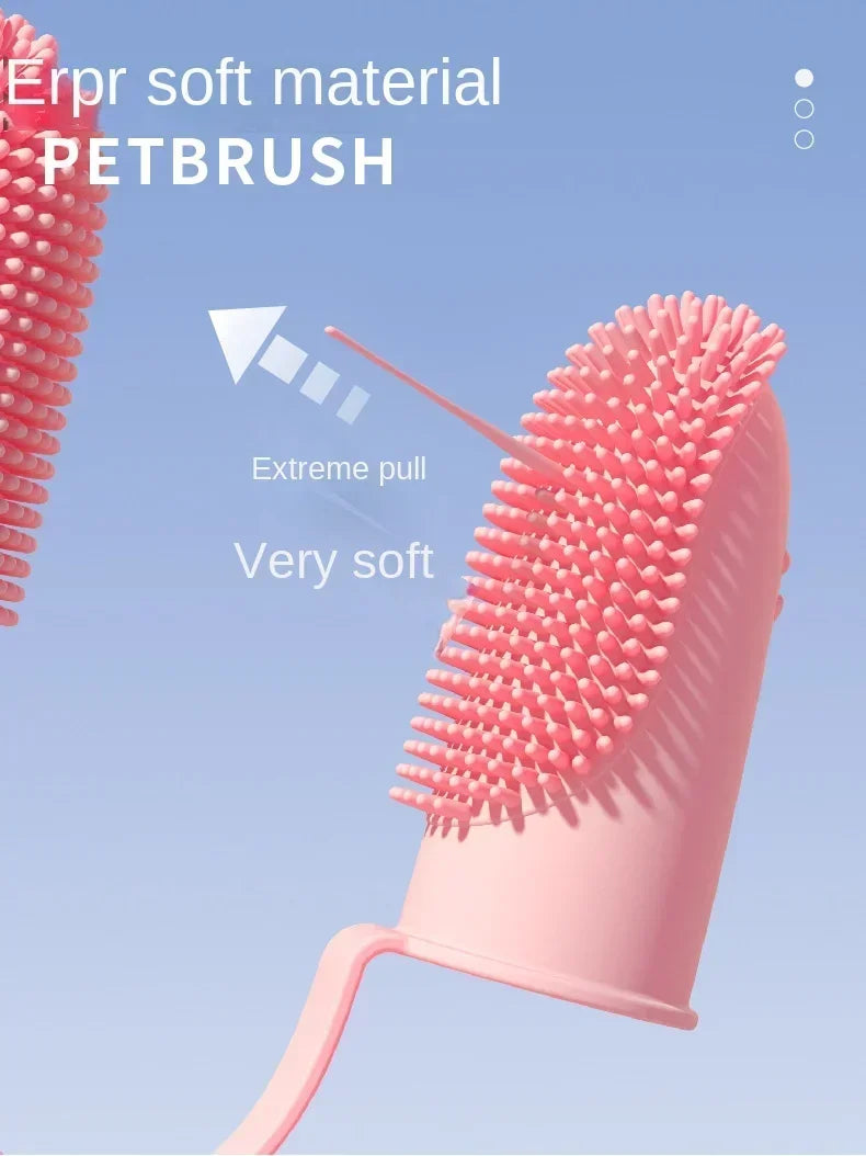Super Soft Pet Dog Finger Toothbrush Teeth Cleaning Bad Breath Care Nontoxic Silicone Tooth Brush Tool Dog Cat Cleaning Supplies by PawHaven