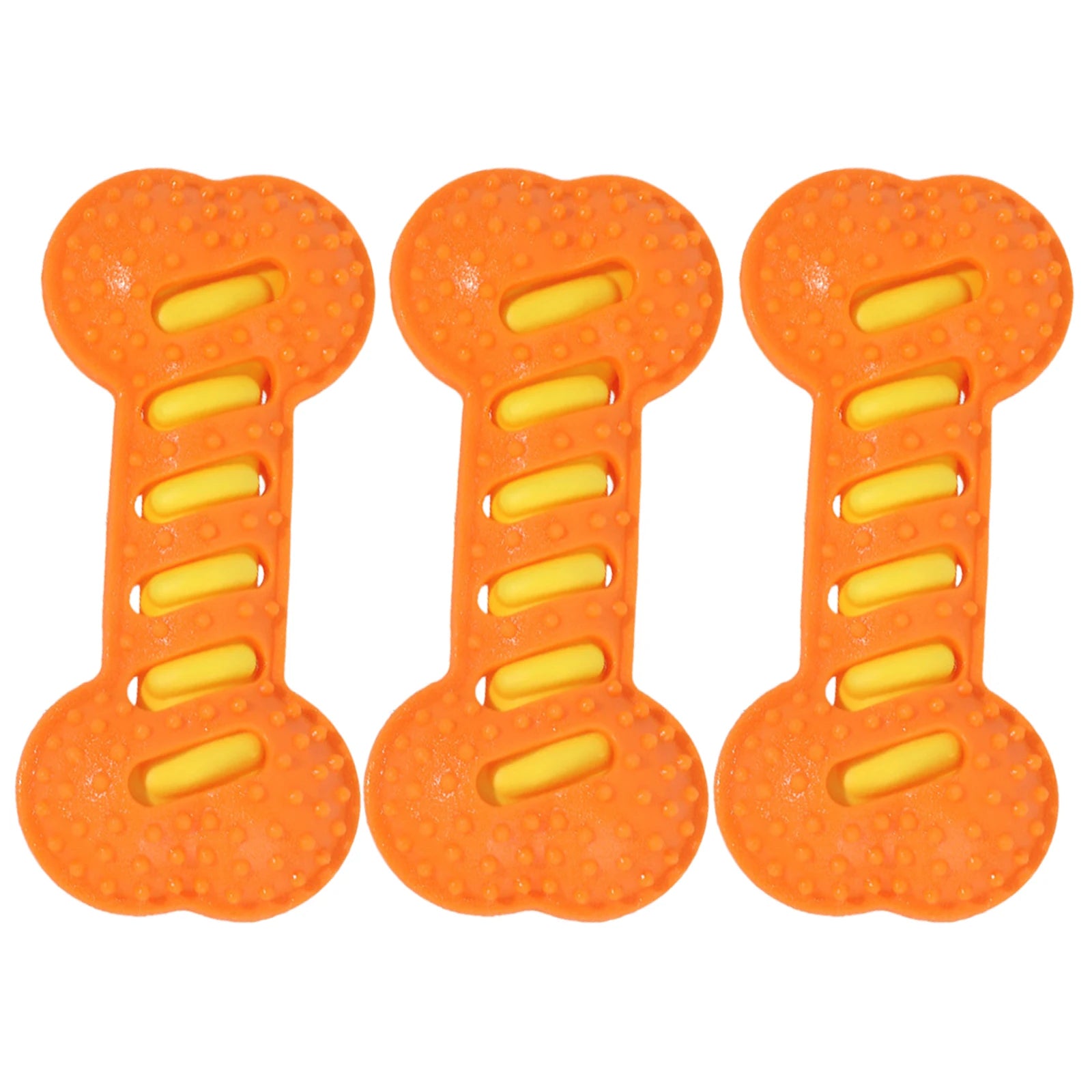 Premium Dog Dental Toy Set Textured Squeaky Bones by PawHaven
