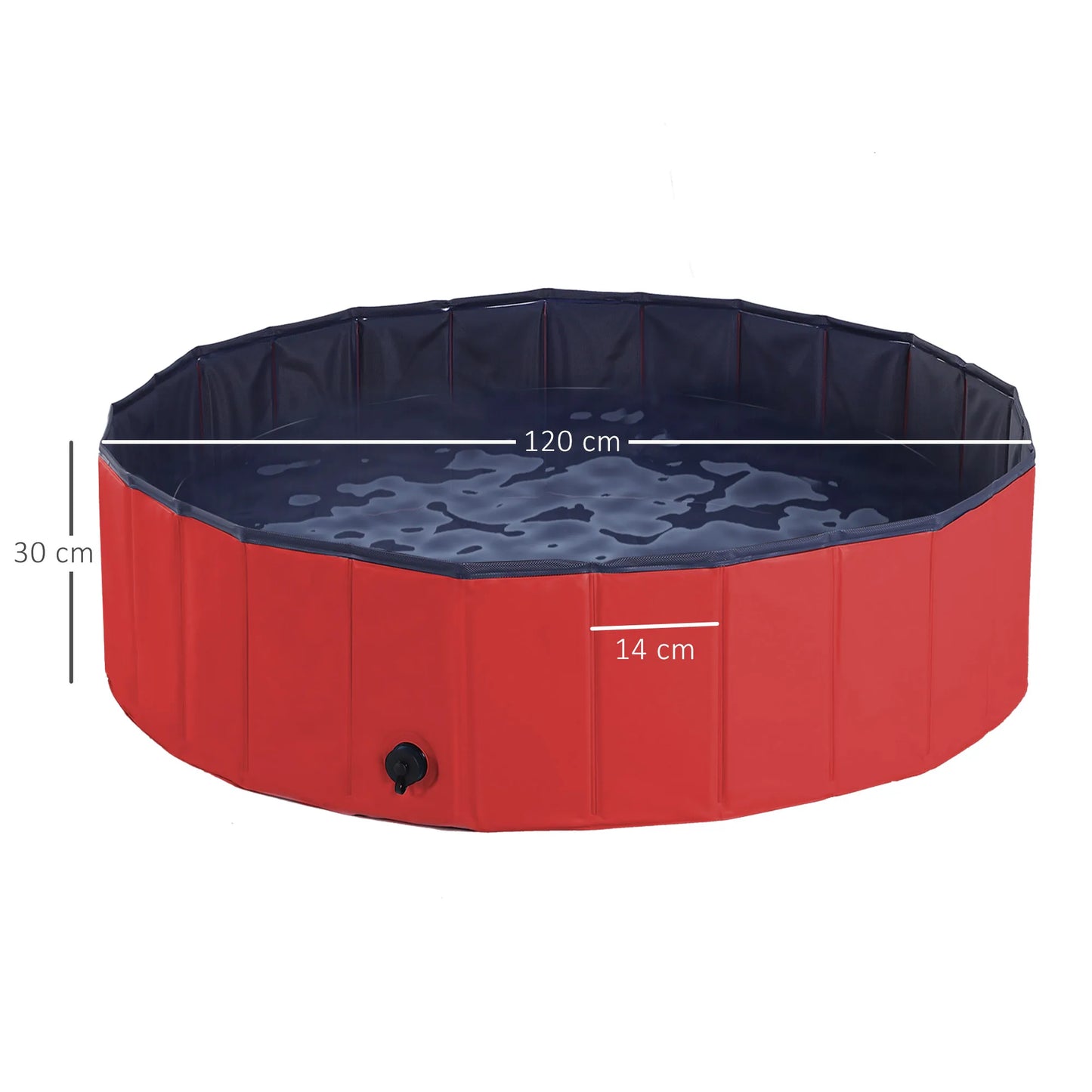 PawHut Foldable Pet Paddling Pool Non Slip Indoor Outdoor by PawHaven