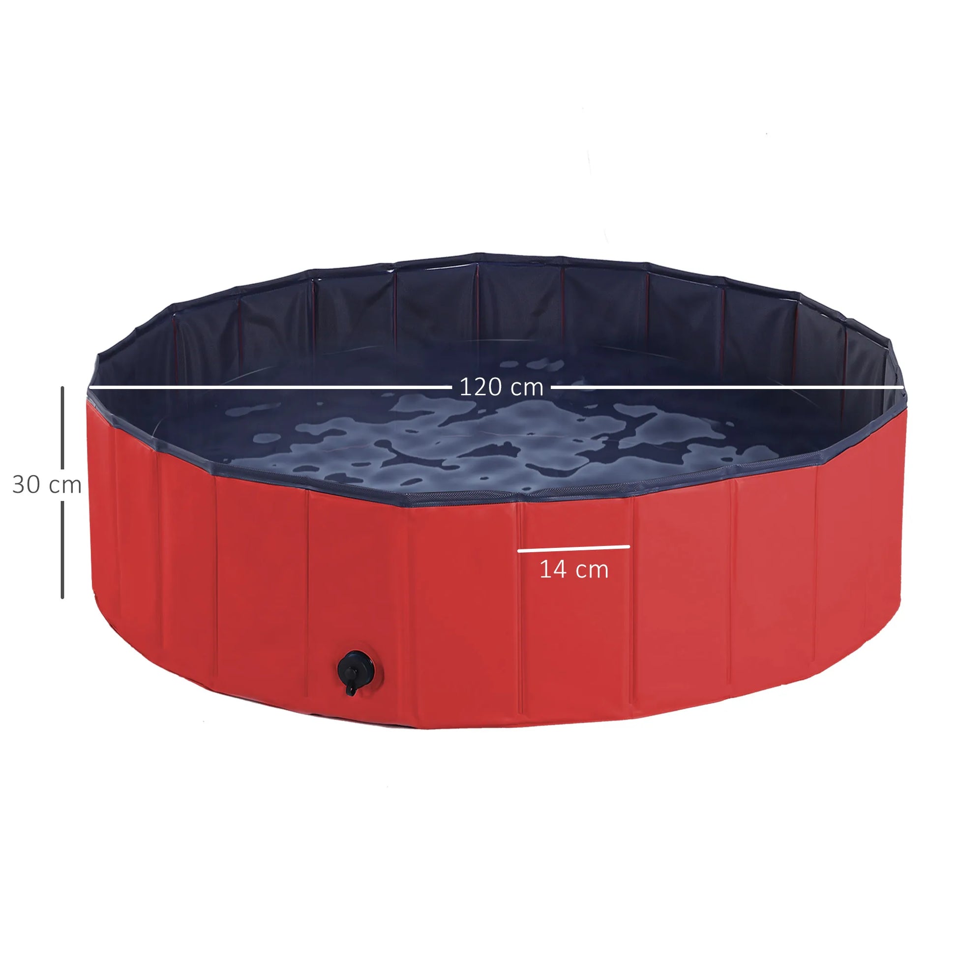 PawHut Foldable Pet Paddling Pool Non Slip Indoor Outdoor by PawHaven