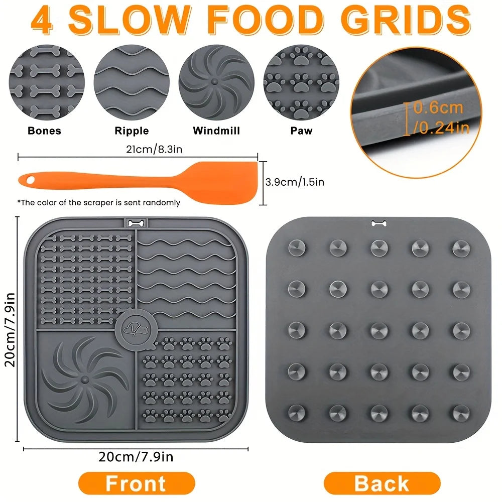 Premium Silicone Slow Feeder Mat for Dogs and Cats by PawHaven