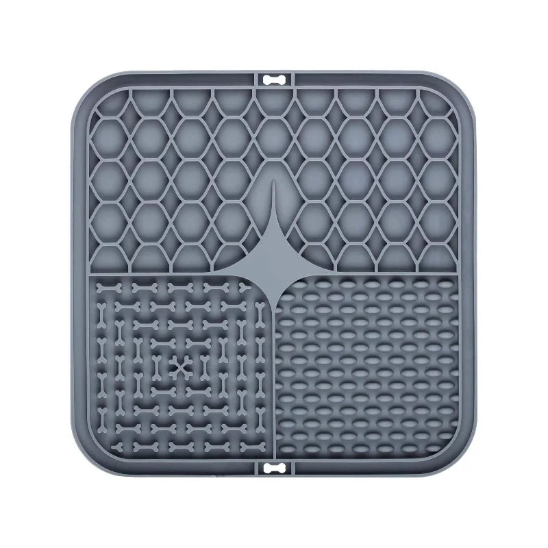 Pet Lick Silicone Mat Dogs Pet Slow Food Plate for Dog Bathing Distraction Silicone Dog Sucker Food Training Dog Feeder Supplies by PawHaven