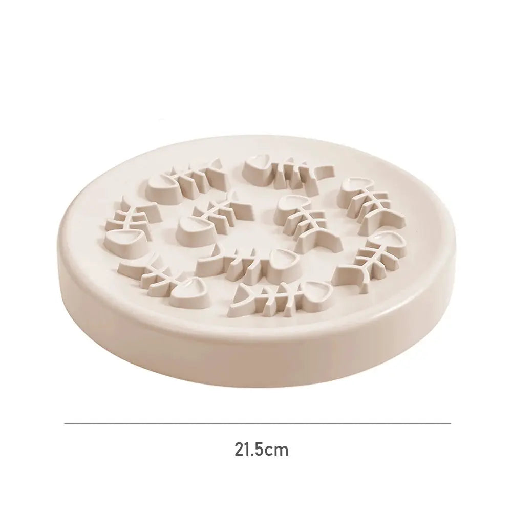 Fish Bone Dog Cat Bowl Anti Choking Slow Food Pet Bowl Pet Feeder Supplies by PawHaven