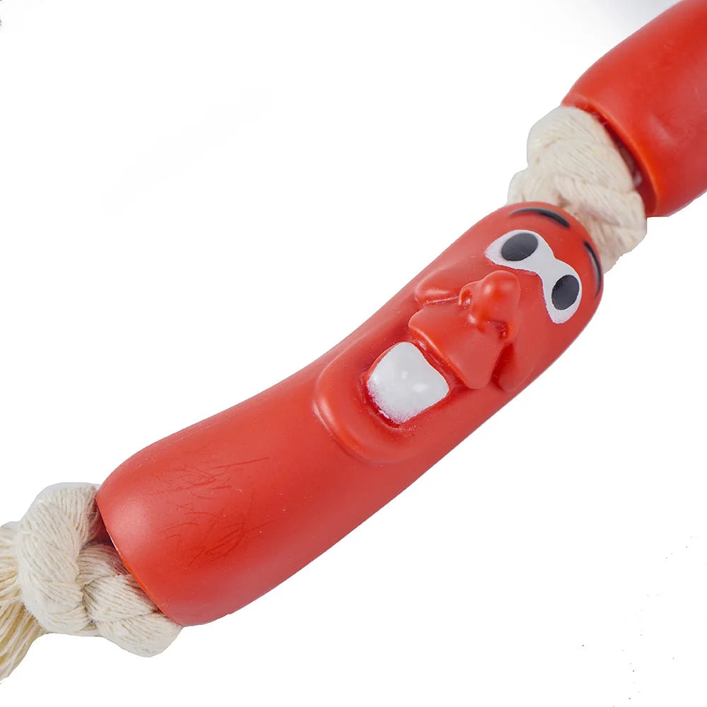 Sausage Rope Dog Toy, Durable Non-Toxic Interactive Chew and Tug Play for Training and Fun by PawHaven