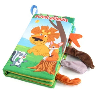 Dog Fabric Book Toy "SeaWorld" | Crinkle Paper & Squeaker Inside | Interactive Chew Toy for Puppies & Small Dogs by PawHaven