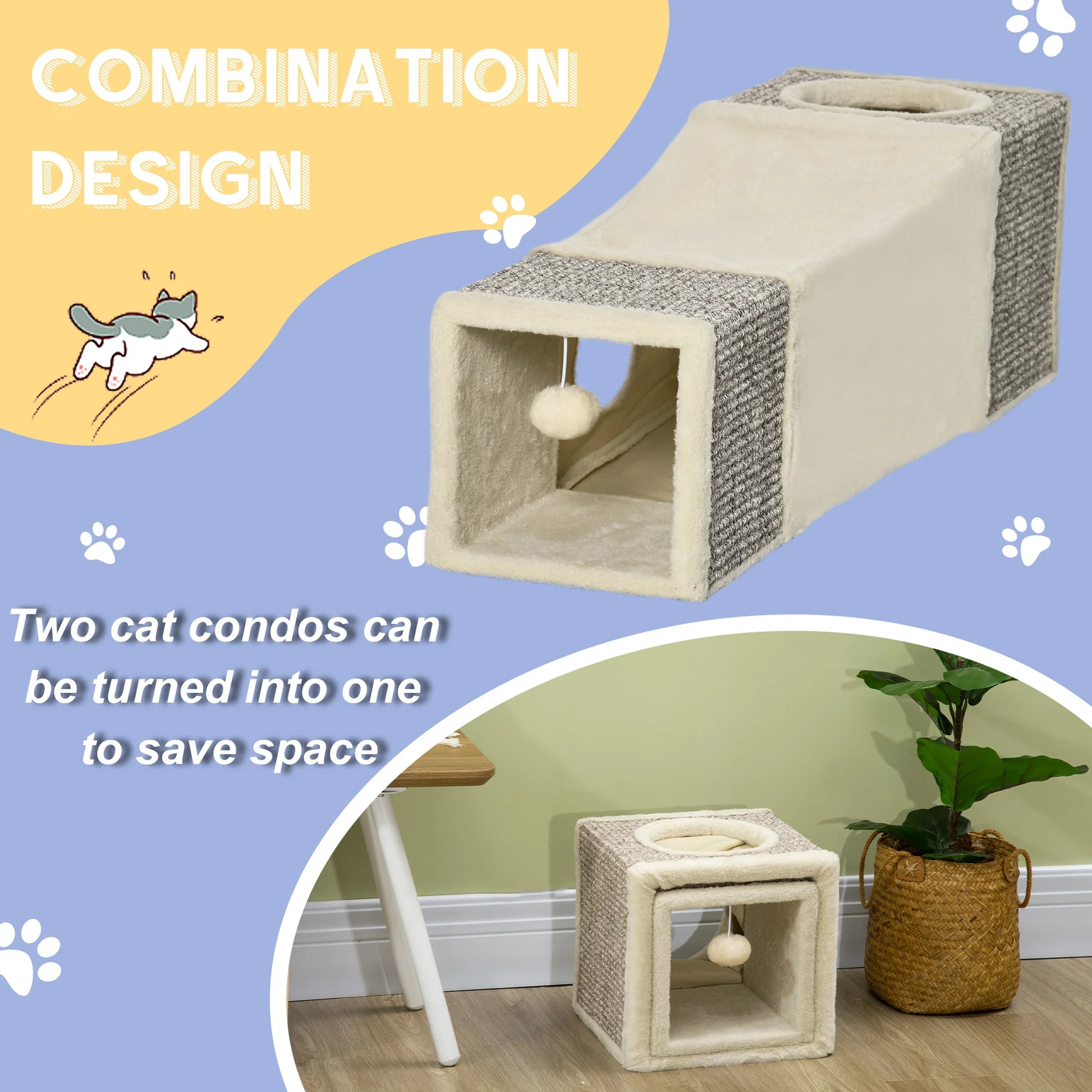 PawHut Premium Cat Tunnel For Indoor Play by PawHaven