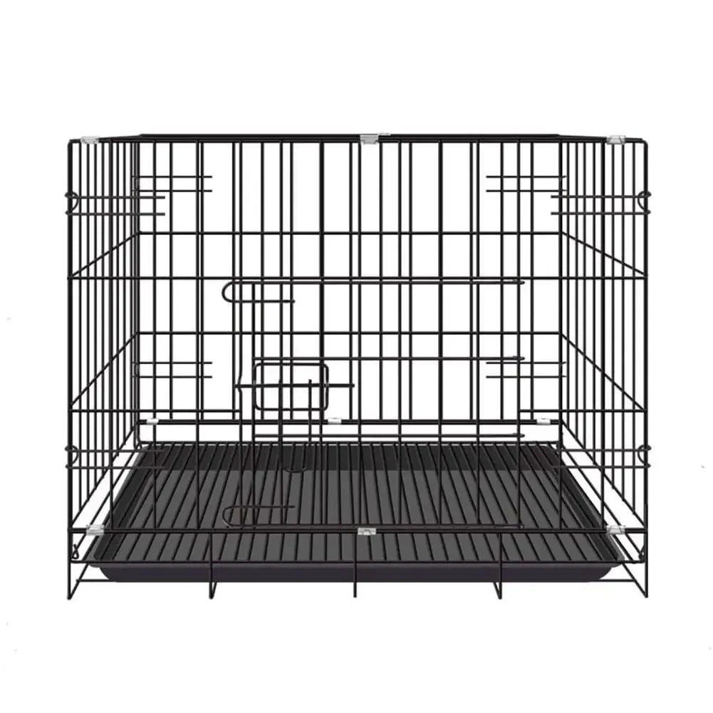 Large Heavy Duty Dog Crate Strong Pet Cage Tear Resistant Metal Kennel Playpen with Leak-proof Pan Pet Run Enclosure Playpen by PawHaven