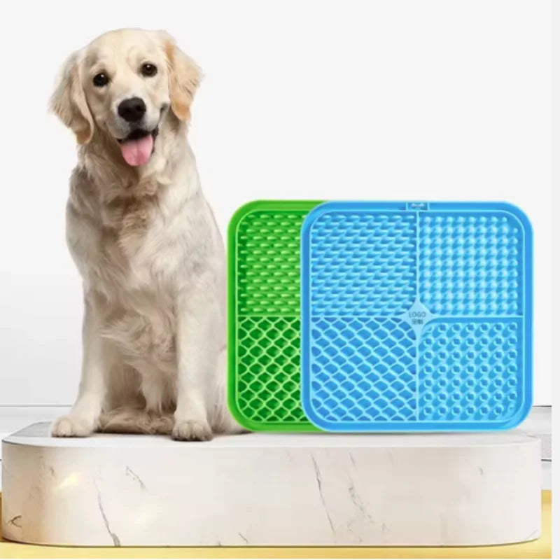 Pet Lick Silicone Mat Dogs Pet Slow Food Plate for Dog Bathing Distraction Silicone Dog Sucker Food Training Dog Feeder Supplies by PawHaven
