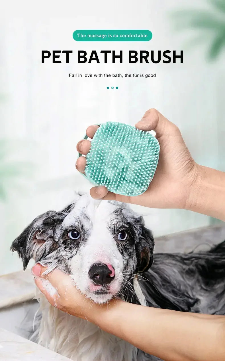 Premium Silicone Pet Bath Massage Gloves For Dogs And Cats by PawHaven