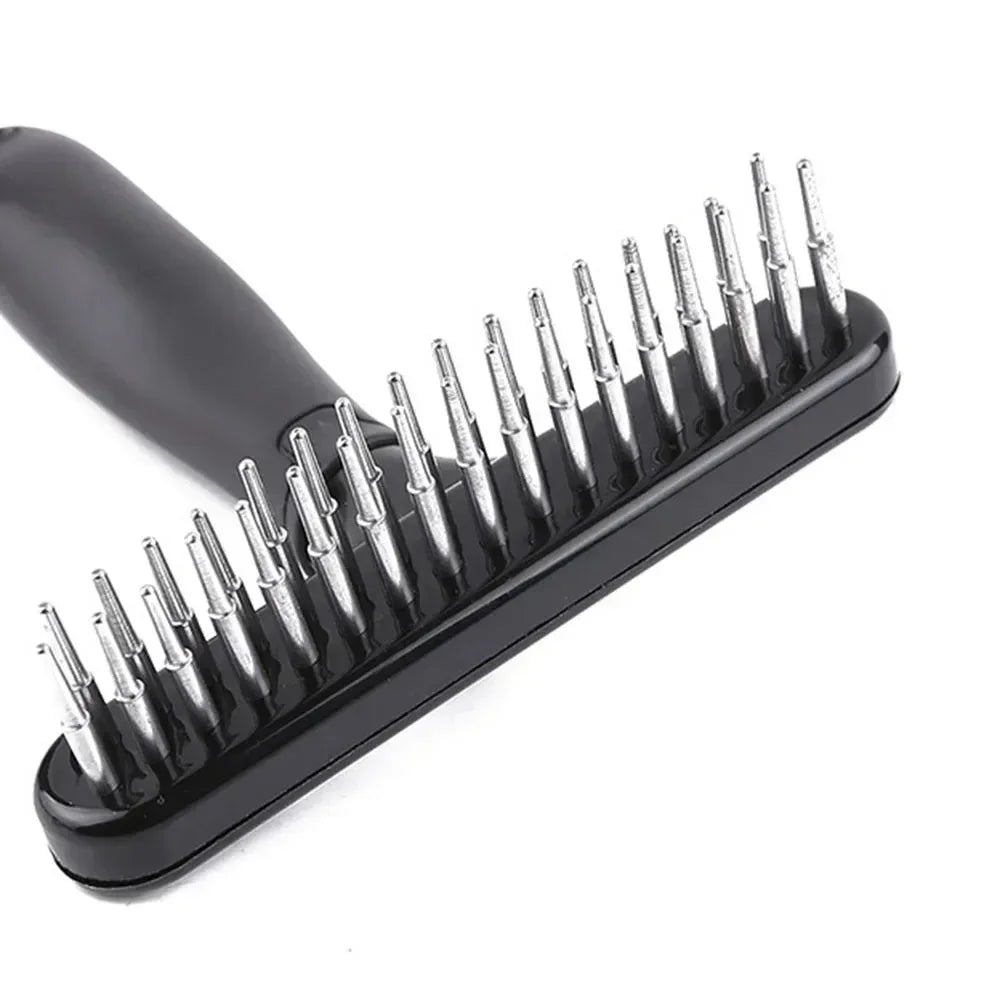 Dog Rake Deshedding Dematting Brush Comb Undercoat Rake for Dogs Cats Short Long Hair Pet Brushes Shedding with Double Row Pins by PawHaven