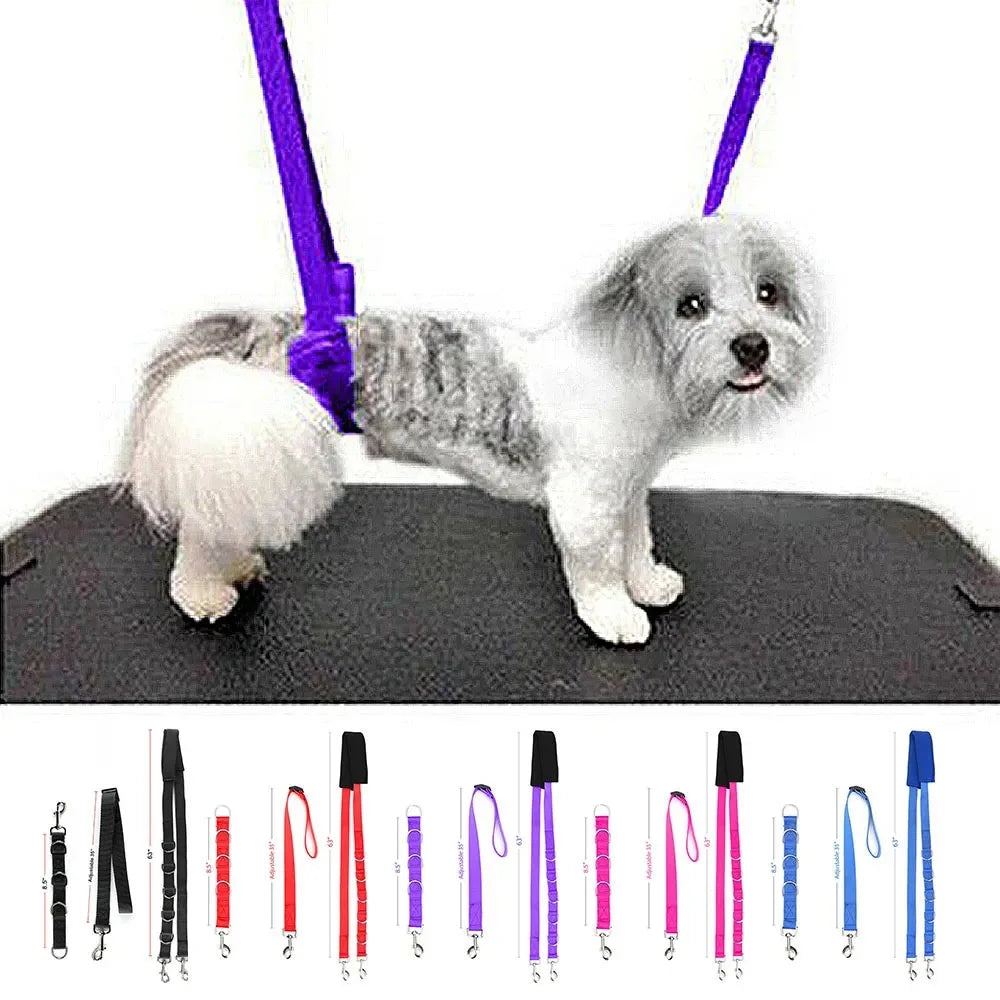3pcs Dog Grooming Harness Strap Noose Restraint Belly Pad Adjustable UK by PawHaven