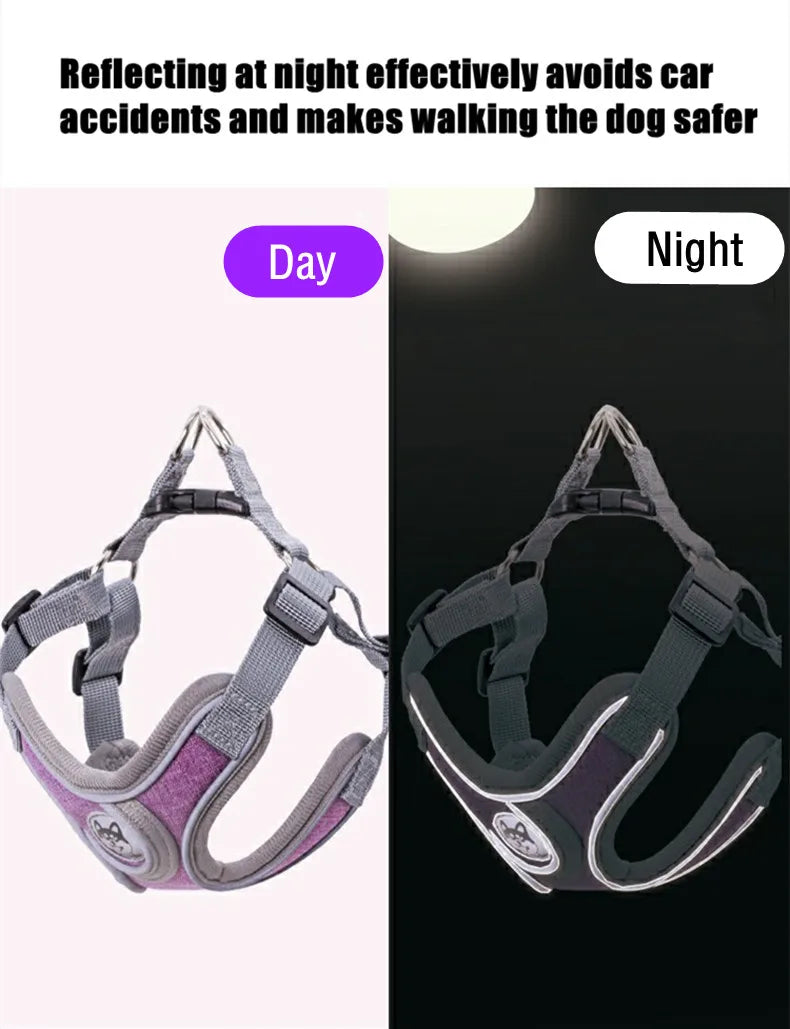 Premium Reflective Harness Vest For Small To Medium Dogs by PawHaven