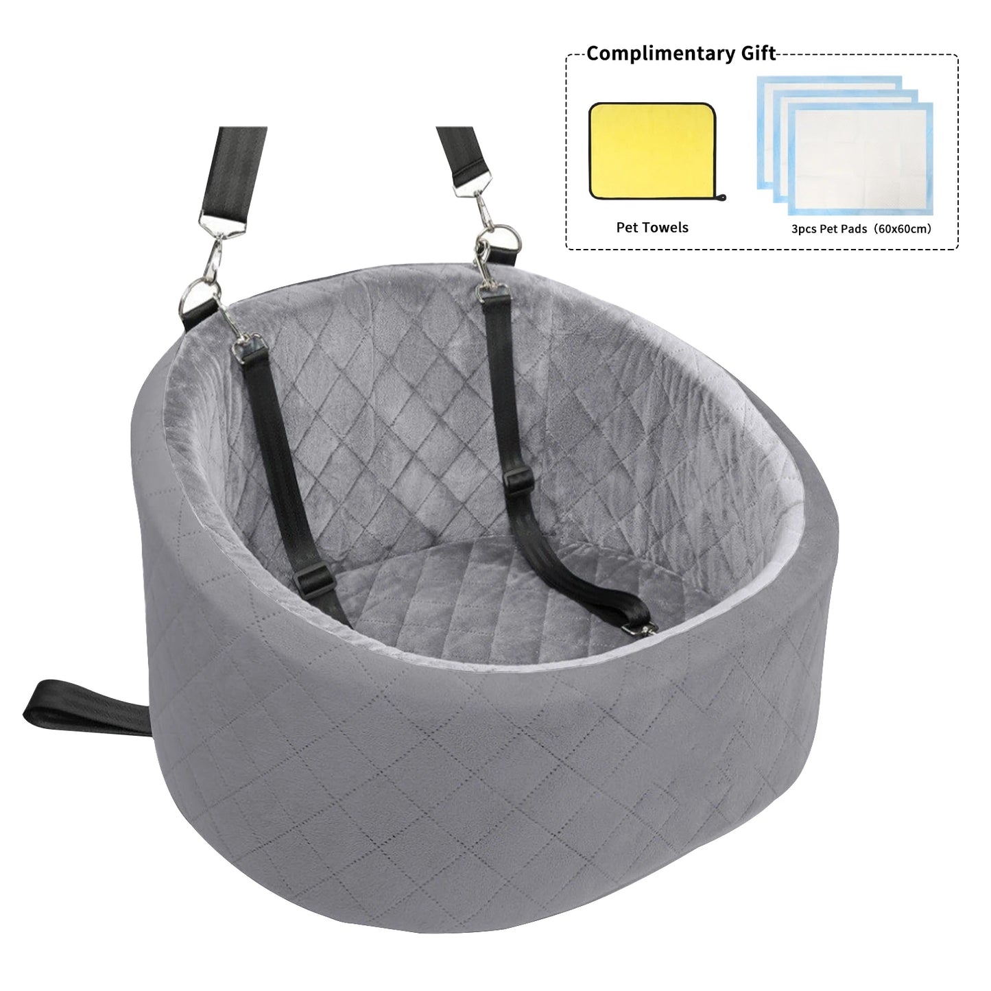 Portable Pet Car Seat for Small Dogs and Cats – Machine-Washable, Comfortable Seat, and Vehicle Dog Hammock car seat cover by PawHaven
