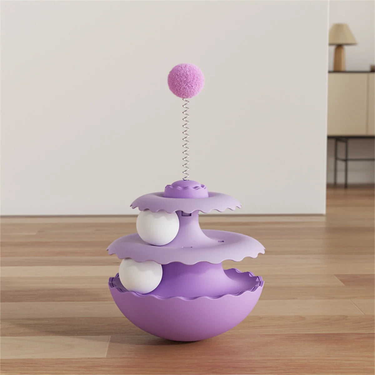 New cat wobbler spinning toy for entertainment, self-amusing interactive cat teaser, kitten puzzle ball pet supplies by PawHaven