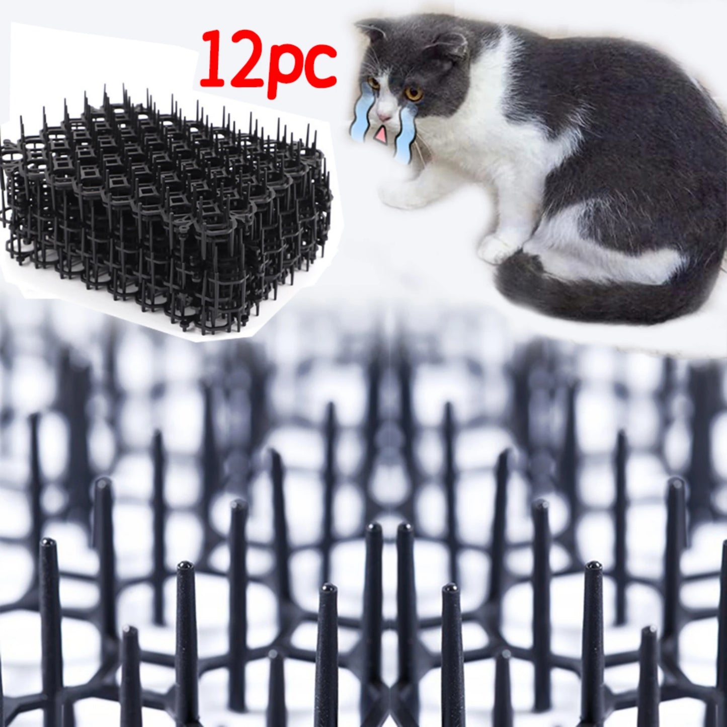 Cat-Proof Mat with Spikes for Vegetable Garden Durable Protection against Cats And Dogs Ideal for Gardening And Plant Care by PawHaven