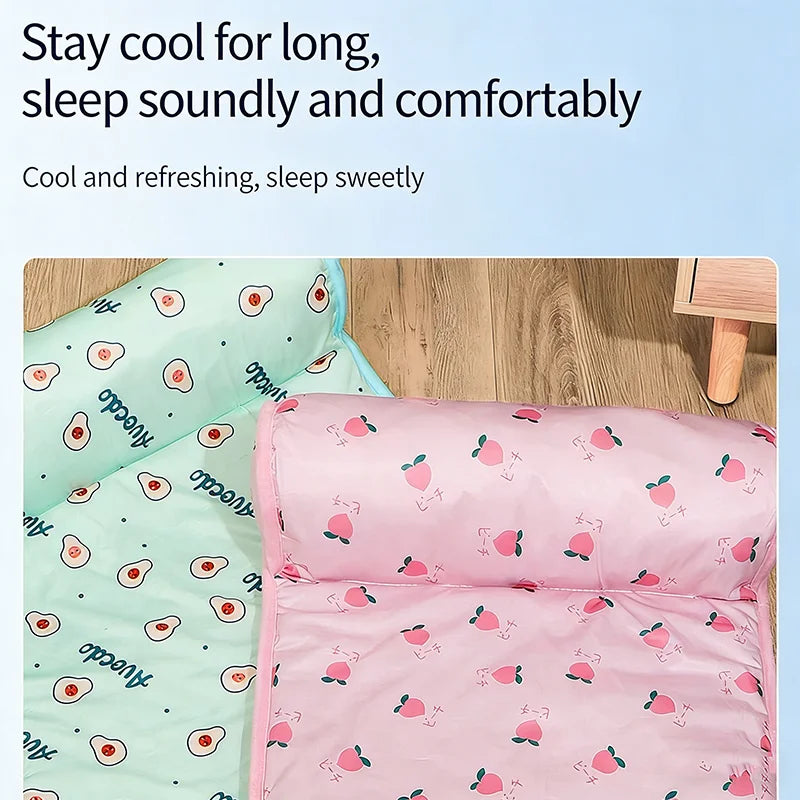 Summer Pet Ice Pad Cooling Mat Ice Silk Cushion Non Slip Washable Anti Heat Dog Cat Bed Portable Cool Rest Mat Summer Heat Relie by PawHaven