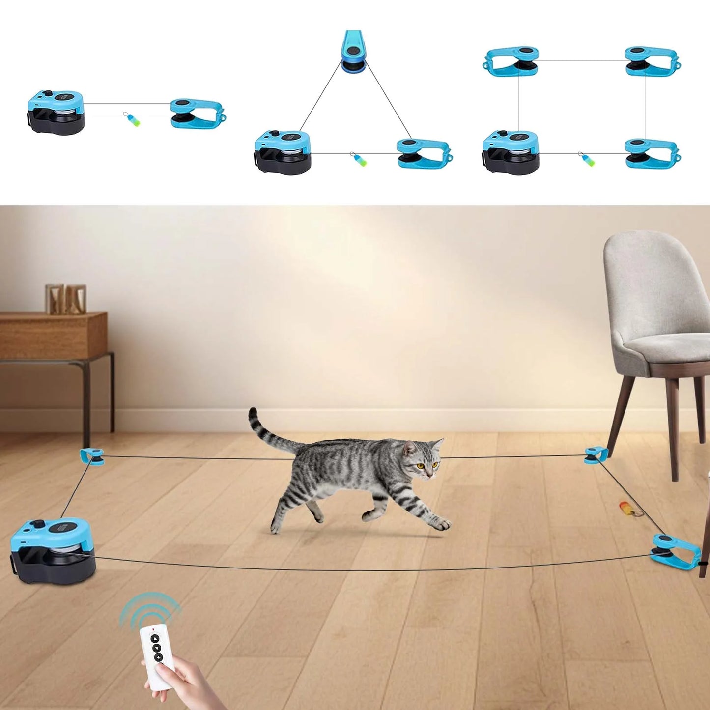 Cat Toys Automatic/Remote Control Cat Toy Interactive Cat Toy Cat Treadmill Adjustable Speed Simulated Cat Hunting Toy by PawHaven