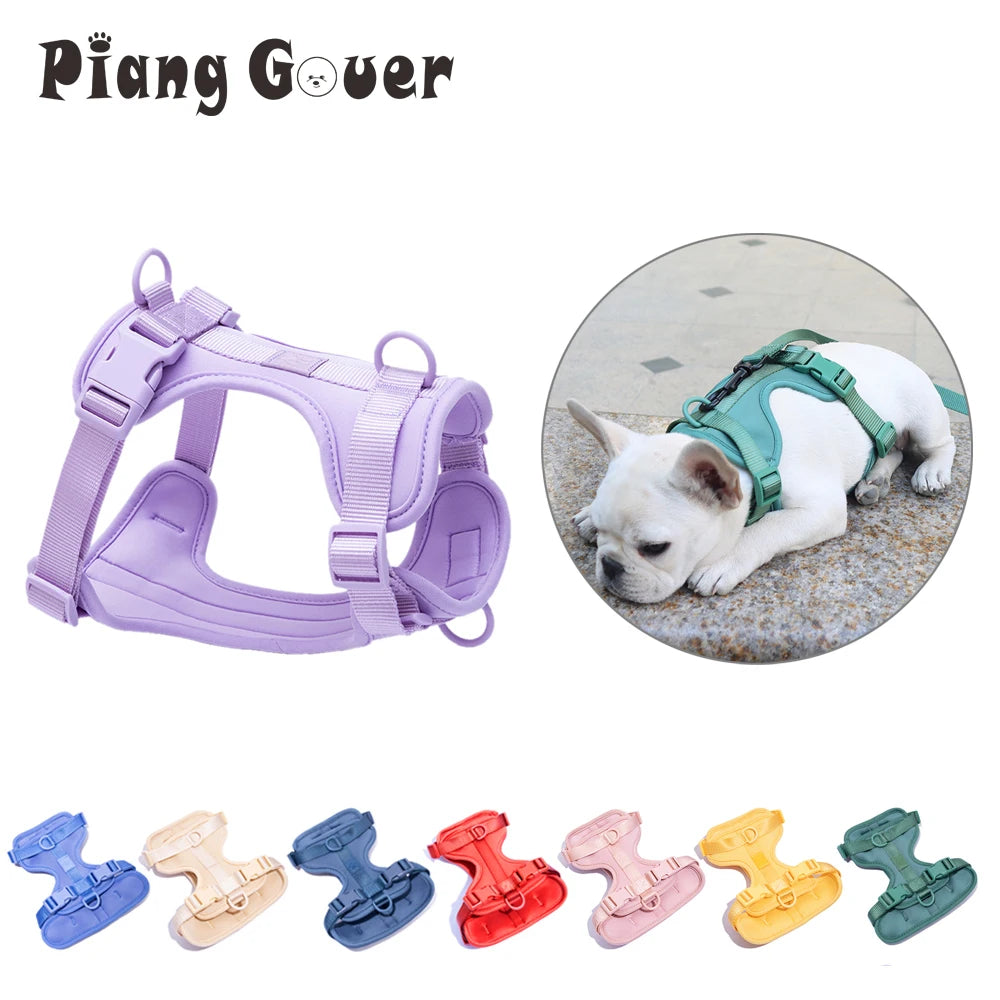 Breathable Lightweight Dog Harness Adjustable Pet Chest Strap Outdoor Walk Training Pet Harenss for Small Medium Dog by PawHaven