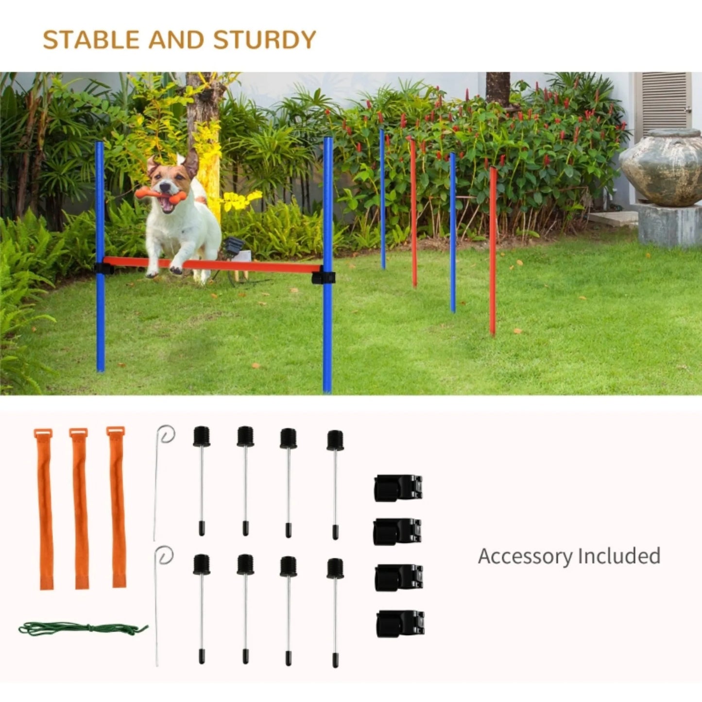 Premium Adjustable Dog Agility Training Set For Exercise by PawHaven