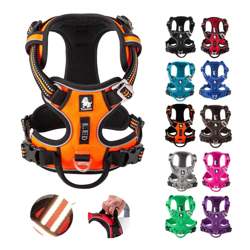 Premium Reflective Dog Vest Harness With Nylon Padding by PawHaven