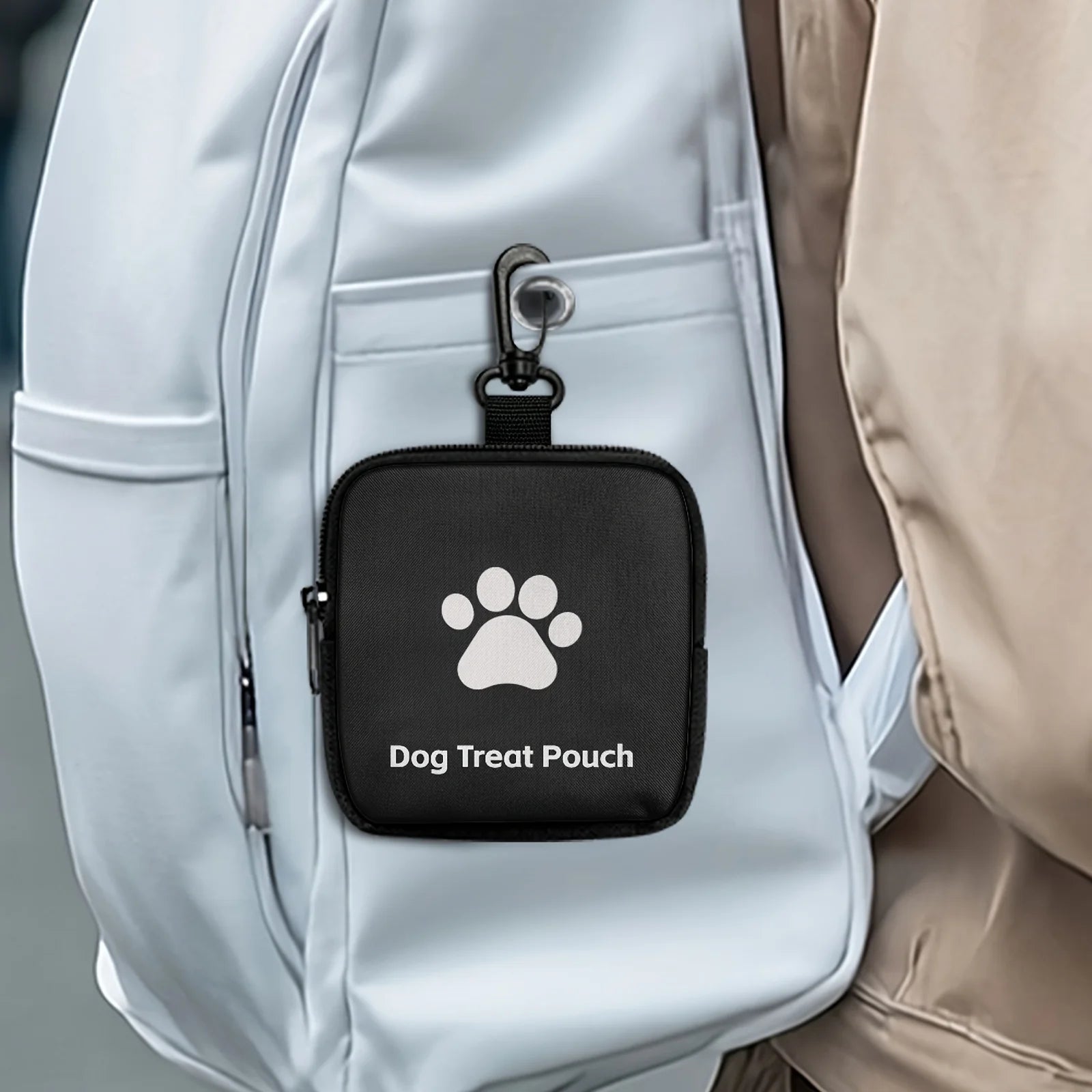Premium Zippered Dog Treat Bag Portable Spill Proof by PawHaven