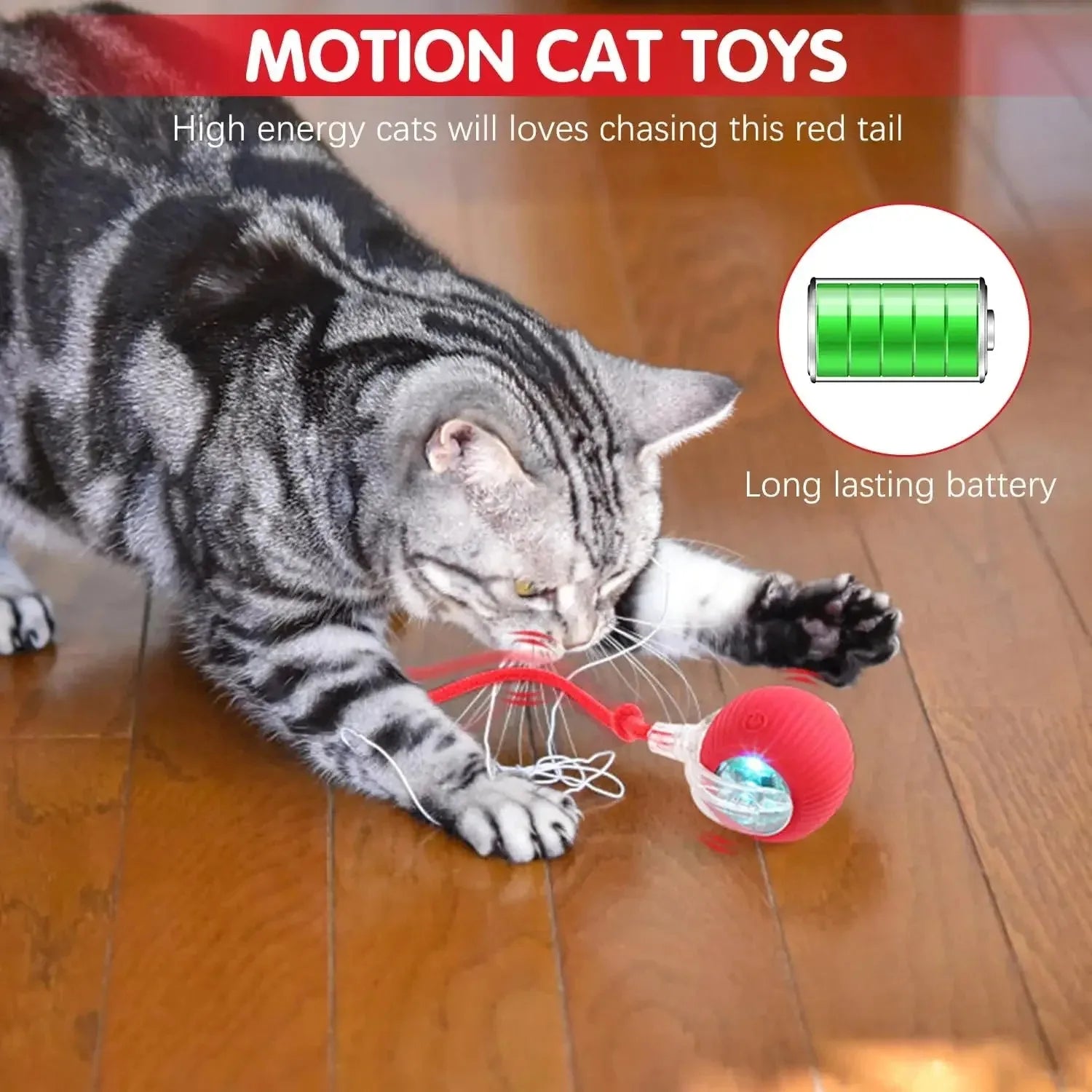 New Cat Interactive Ball Toy,Automatic Rolling Cat Ball Rechargeable,Smart Kitten Interactive Toy,Intelligent Balls Toy for Cat by PawHaven