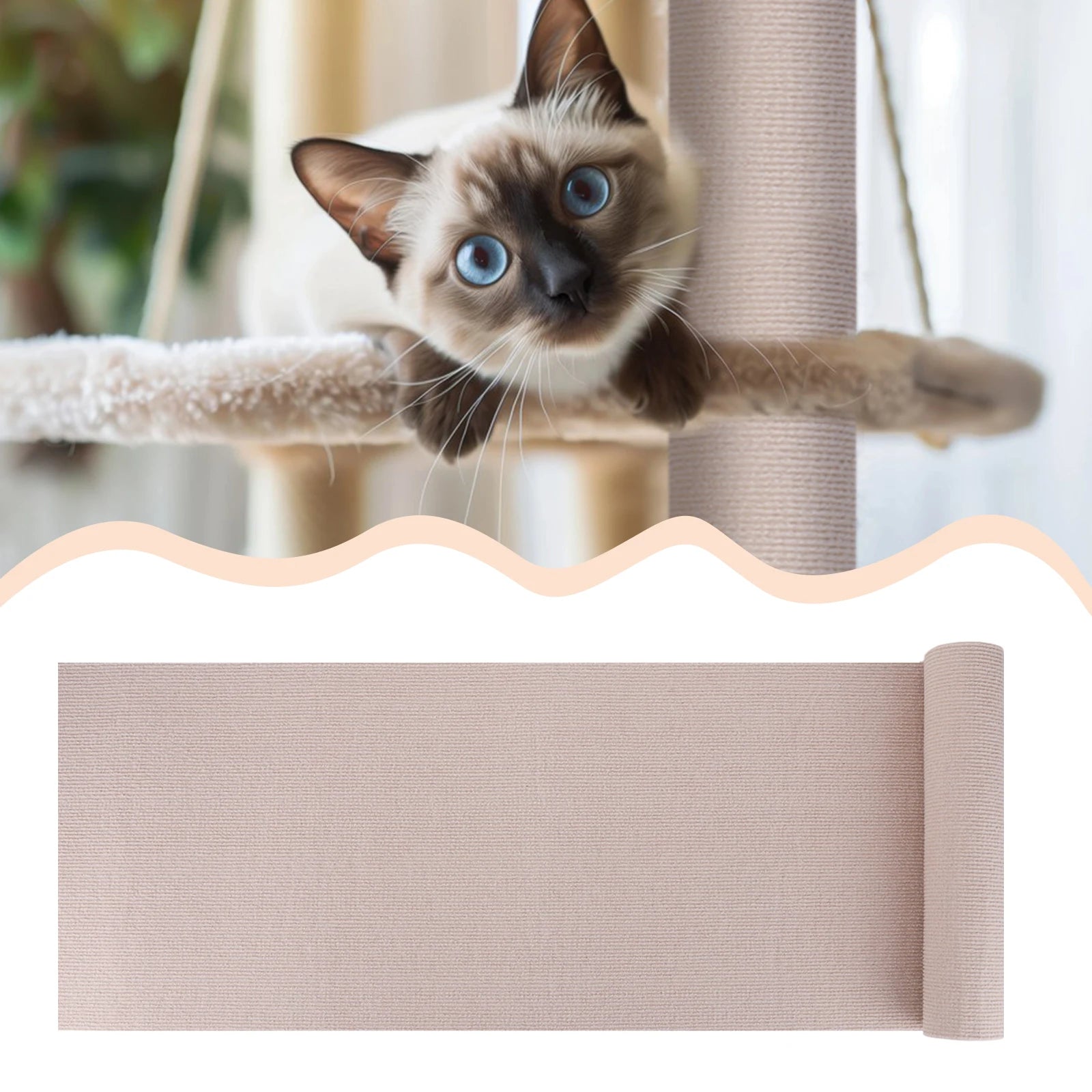 2Pcs Cat Scratch Sofa Mat Self-Adhesive Trimmable Carpet Pad Sofa Corner Home Pet Scratcher Multi-Purpose Cats Scratching Pad by PawHaven