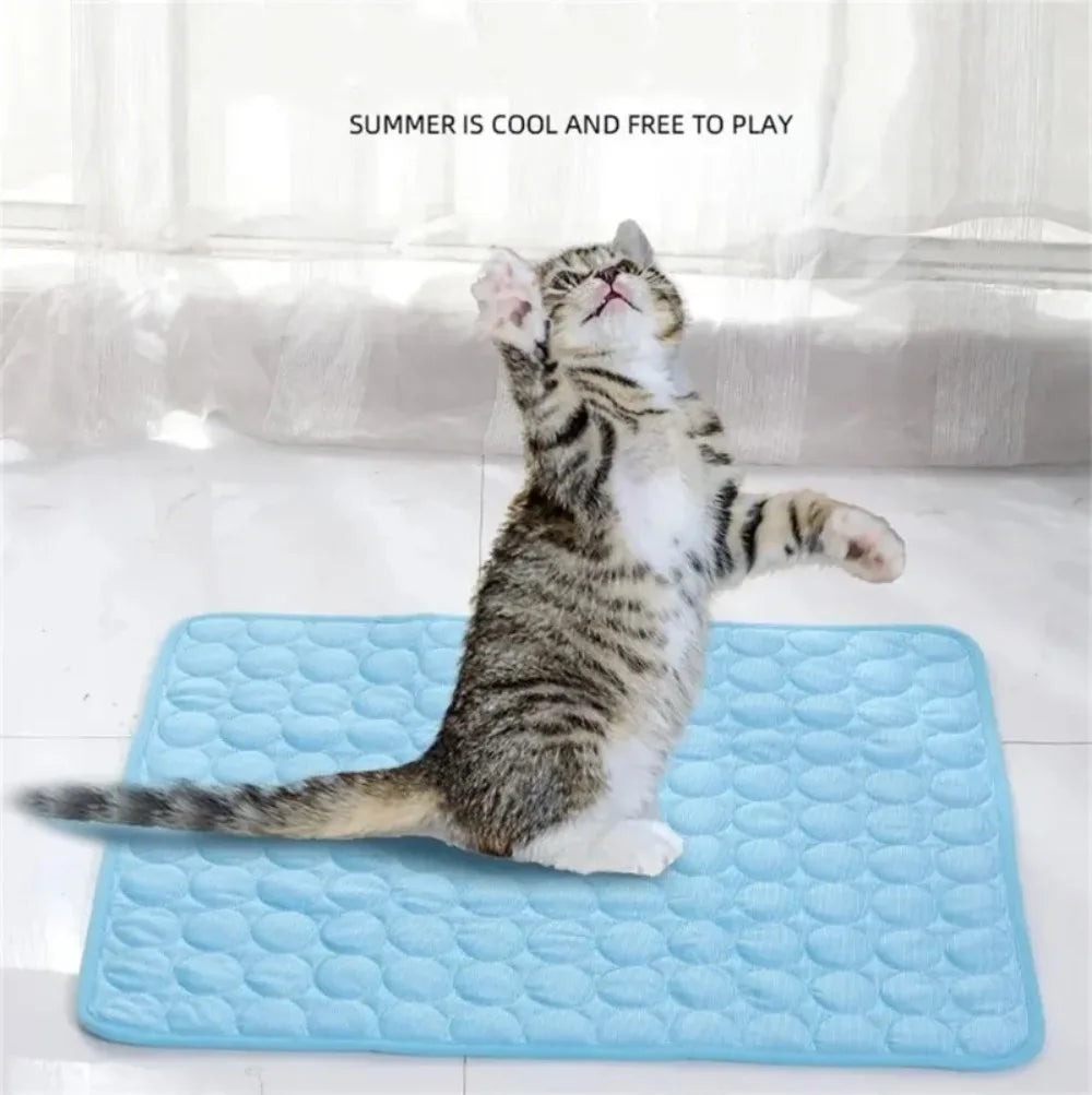 Summer Pet Cooling Mat Self Cooling Pad for Dog and Cat Waterproof Sleeping Bed Pillow Cushion Pad for Indoor Outdoor Use by PawHaven