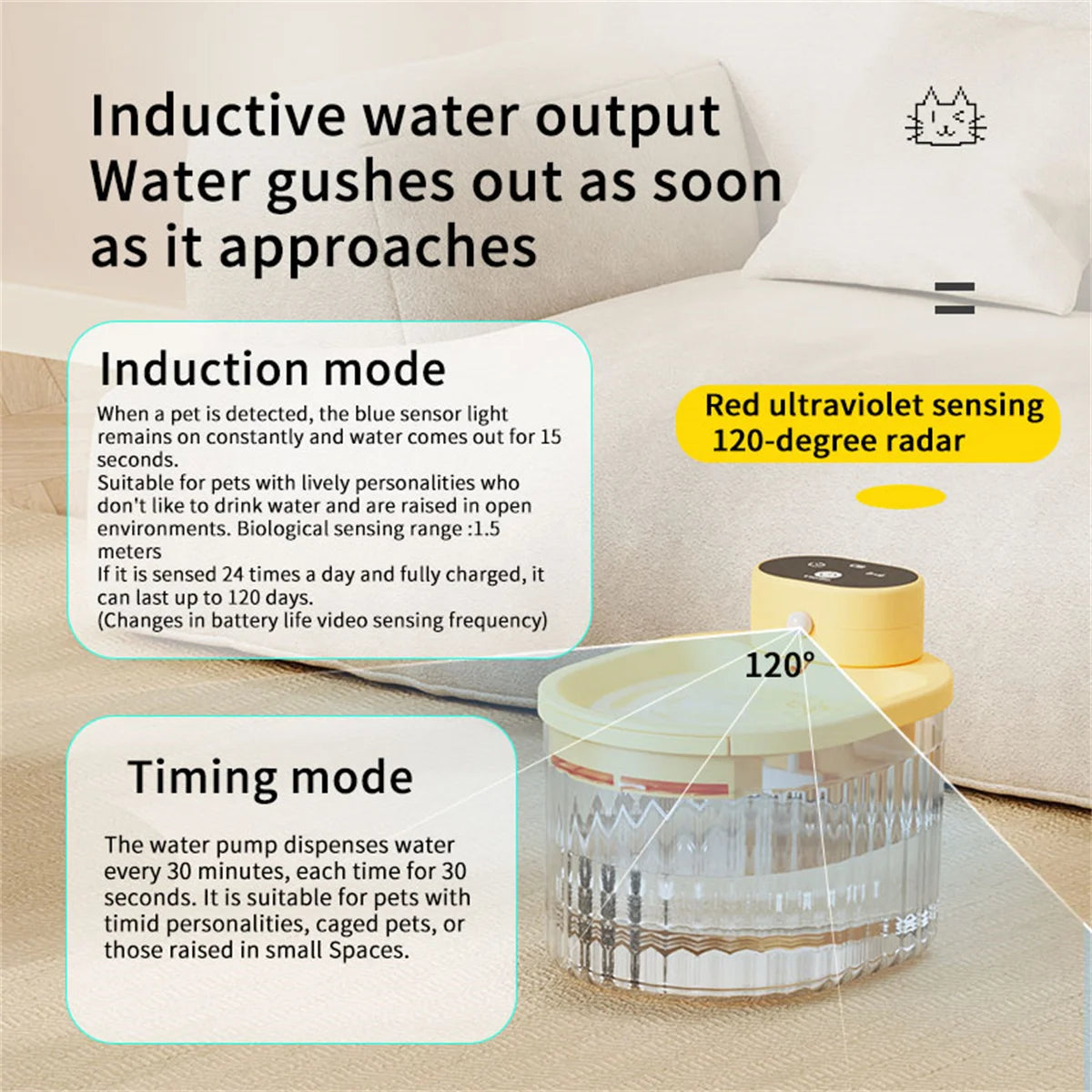Cat Water Fountain Auto Recirculate Filter Large Capacity Filtring Cat Water Drinker Mute Cats Water Dispenser by PawHaven