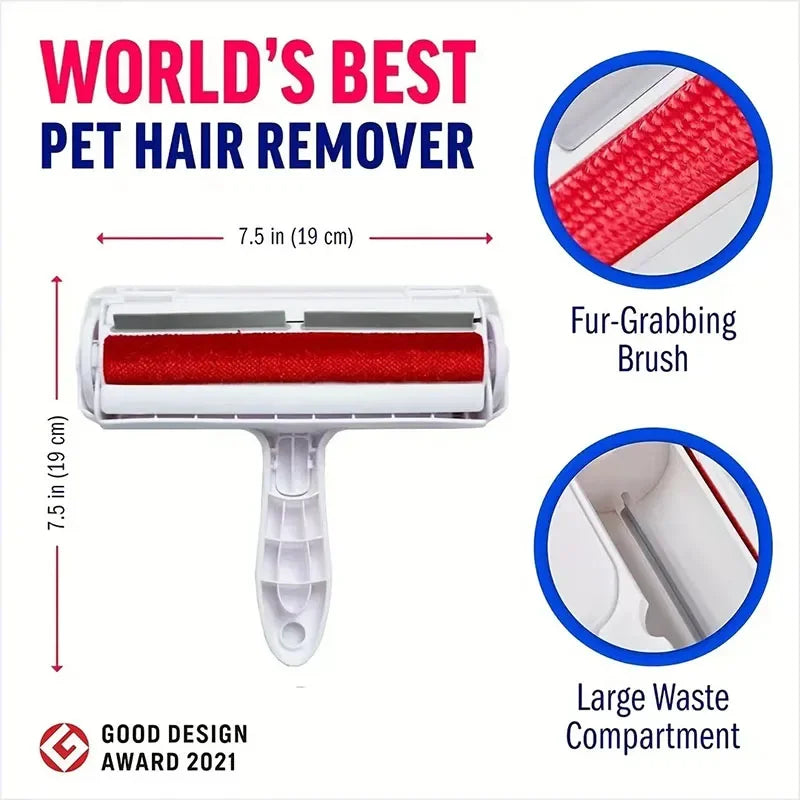 Premium Reusable Pet Hair Roller For Quick Fur Removal by PawHaven