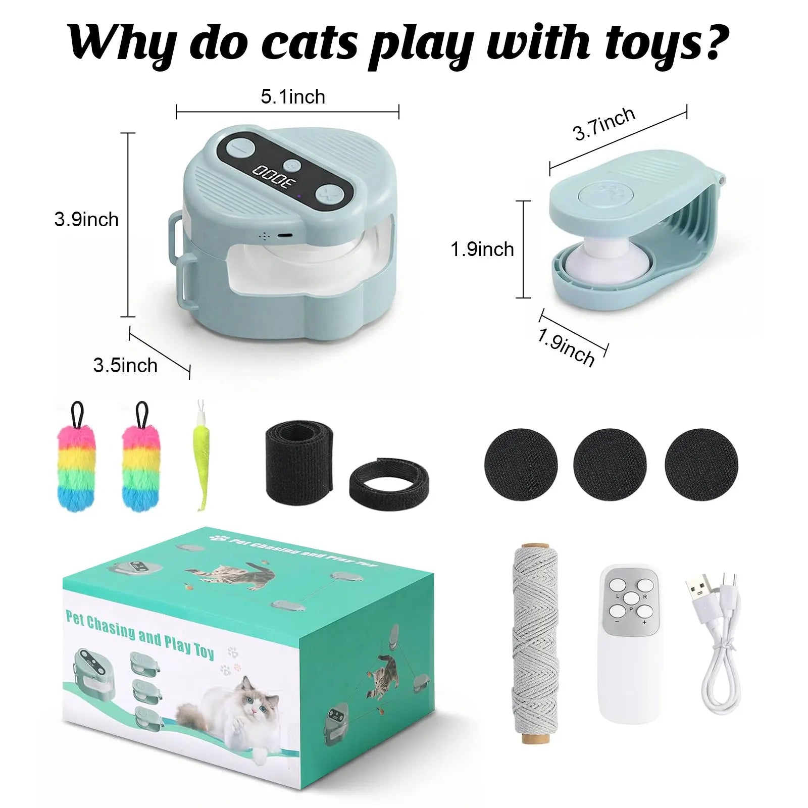 Cat Toys Automatic/Remote Control Cat Toy Interactive Cat Toy Cat Treadmill Adjustable Speed Simulated Cat Hunting Toy by PawHaven