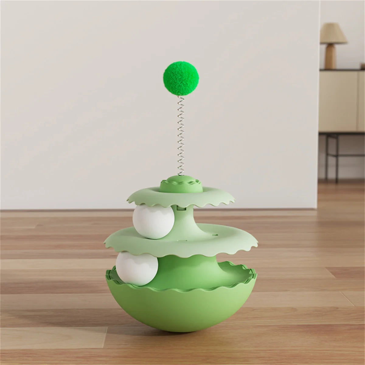 New cat wobbler spinning toy for entertainment, self-amusing interactive cat teaser, kitten puzzle ball pet supplies by PawHaven