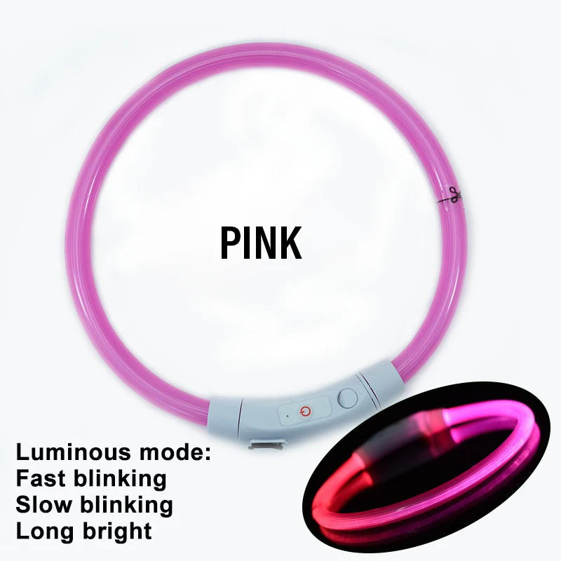 AuroraLux LED Night Collar For Dogs And Cats With 3 Modes by PawHaven