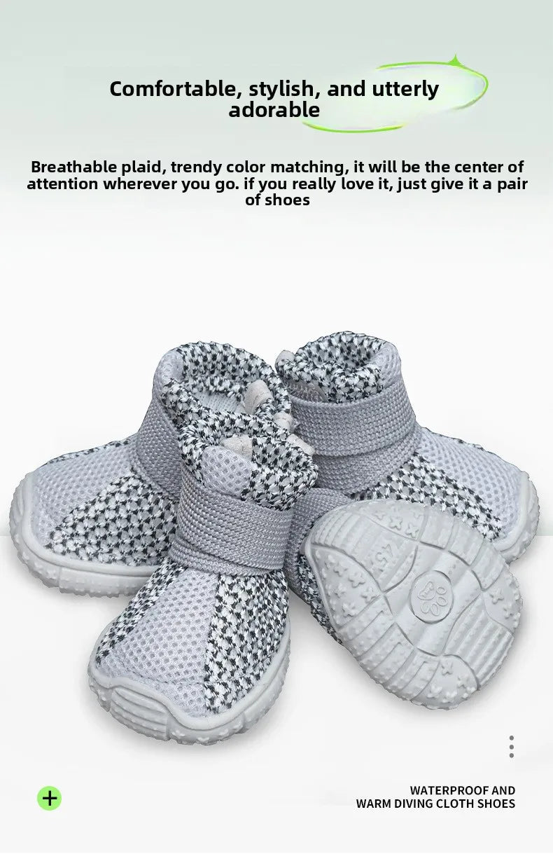 Comfortable Breathable Mesh Dog Shoes, Easy Wear Pet Footwear for Puppies and Small Dogs by PawHaven