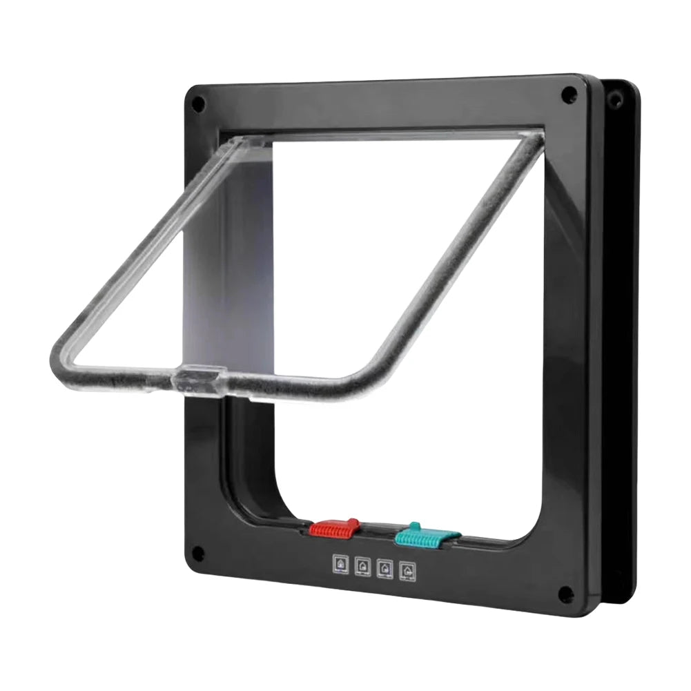 Puppy Kitten Safety In&out Pet Door with 4 Way Security Lock Dog Cat Flap Door Cat Puppy Safety Gate Pet Doors and Sliding Door by PawHaven
