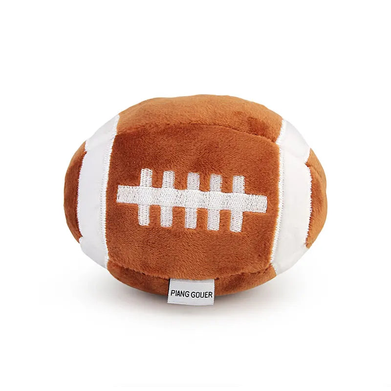 Ball Shape Plush Sound Dog Toy Puppy Chew Pet Squeak Toy For Small Medium Dogs by PawHaven