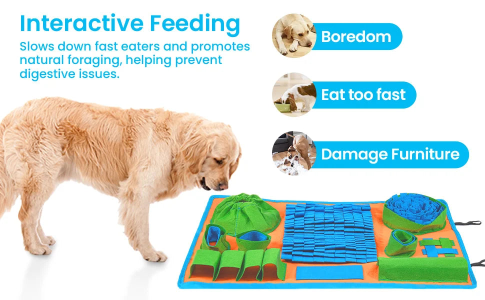 Snuffle Mat for Dogs, Interactive Feeding Game for Boredom and Mental Stimulation, Dog Feeding Mat Encourages Natural by PawHaven