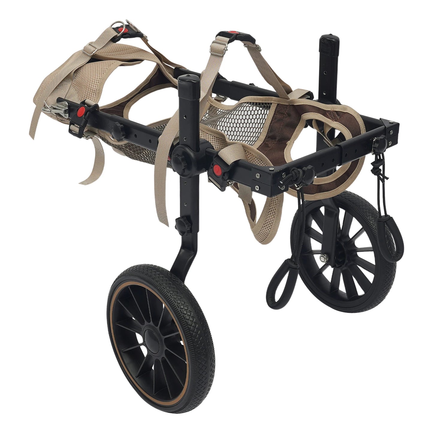 Adjustable Dog Wheelchair Hind Leg Rehabilitation Walker, Aluminum Alloy Pet Walking Aid Cart for Disabled & Senior Dogs by PawHaven