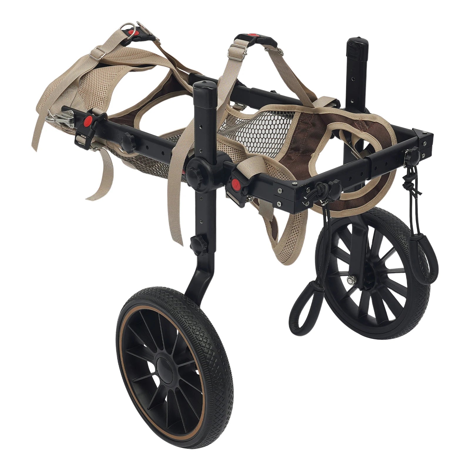 Adjustable Dog Wheelchair Hind Leg Rehabilitation Walker, Aluminum Alloy Pet Walking Aid Cart for Disabled & Senior Dogs by PawHaven