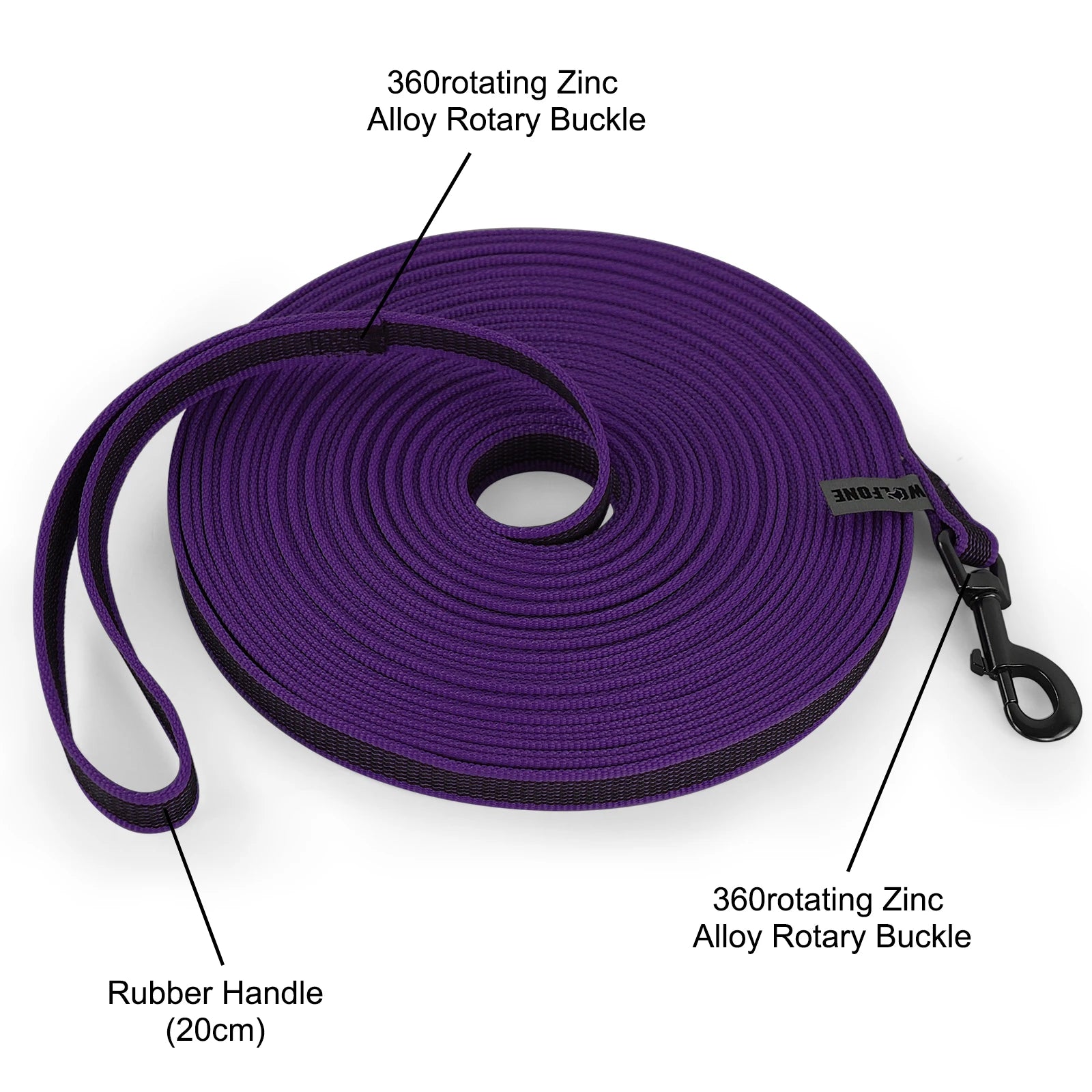 1.5M/2M/5M/3M/15M Medium small Long Dog Leash Latex Silk Easy and Convenient Training Big Dual color dog leash 10 meters by PawHaven