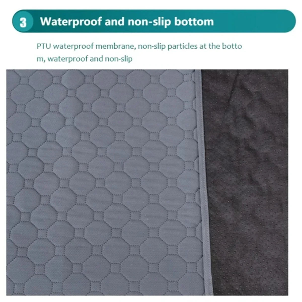 Dog Pee Pad Reusable Washable Dog Urine Mat Car Seat Floor Sofa Waterproof Absorbent Puppy Cat Training Diaper Mat Pet Supplies by PawHaven