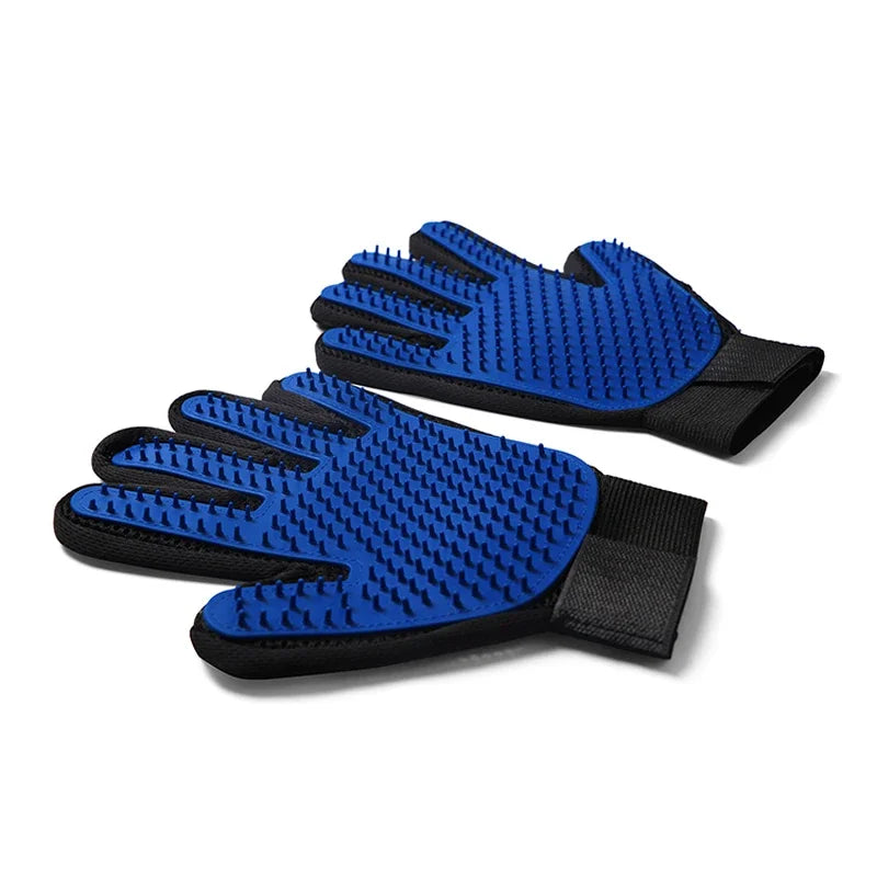Silicone Pet Grooming Gloves For Cats And Dogs Hair Removal by PawHaven