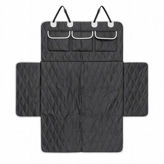 Pet Car Trunk Protector Mat, Four-Layer Quilted Anti-Slip Backing, Truck & SUV Rear Seat Bumpers/Seat Cushion Protection by PawHaven