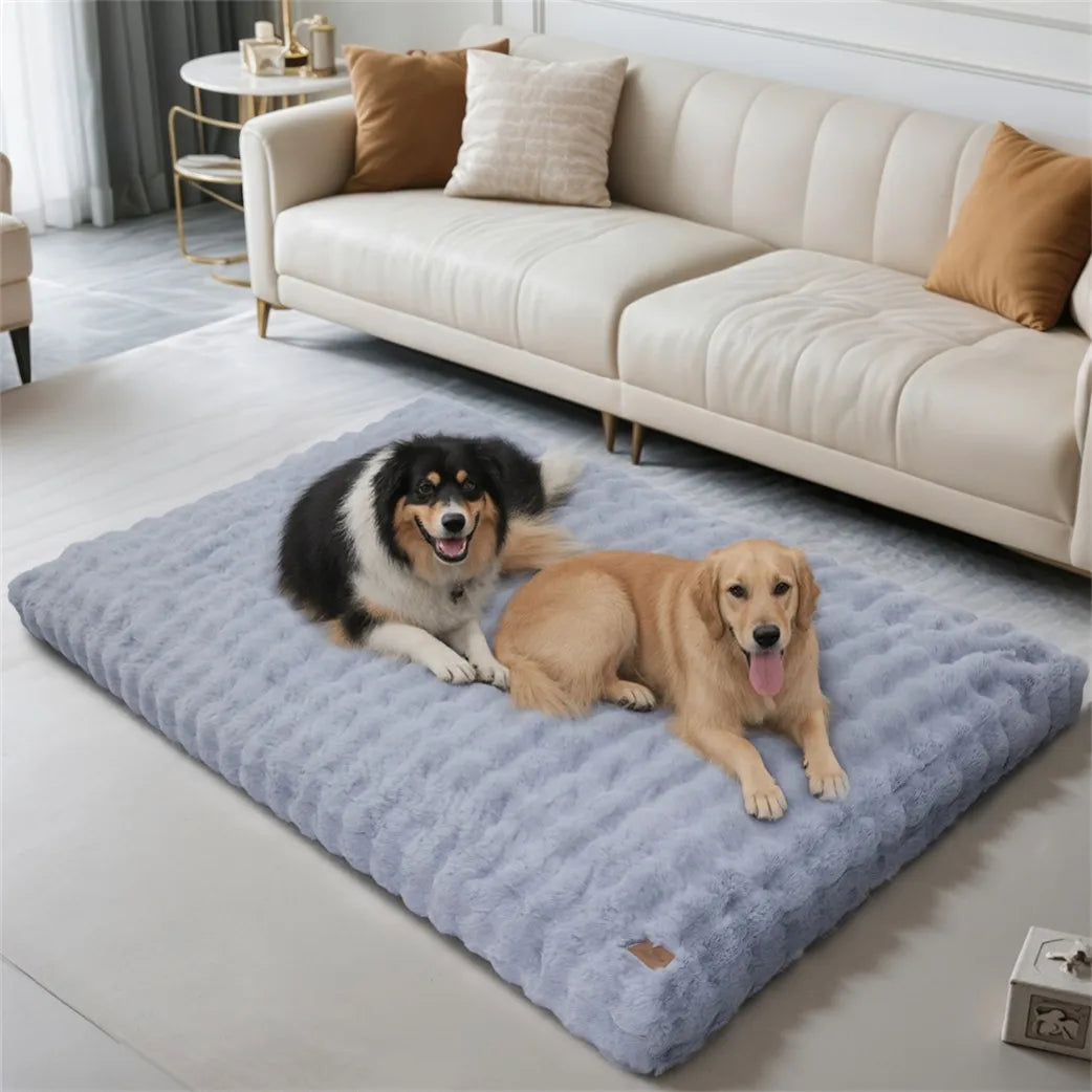 Ultra Plush Dog Bed Soft Pet Cushion Large Dog Crate Puppy Mattress Washable Mat by PawHaven