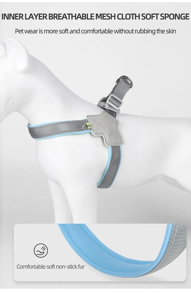 Holapet Reflective Adjustable Dog Harness Vest by PawHaven